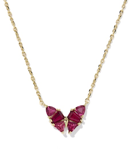 Blair Butterfly Gold Small Short Pendant Necklace  