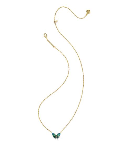Blair Butterfly Gold Small Short Pendant Necklace