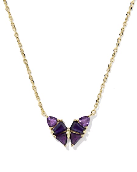 Blair Butterfly Gold Small Short Pendant Necklace  