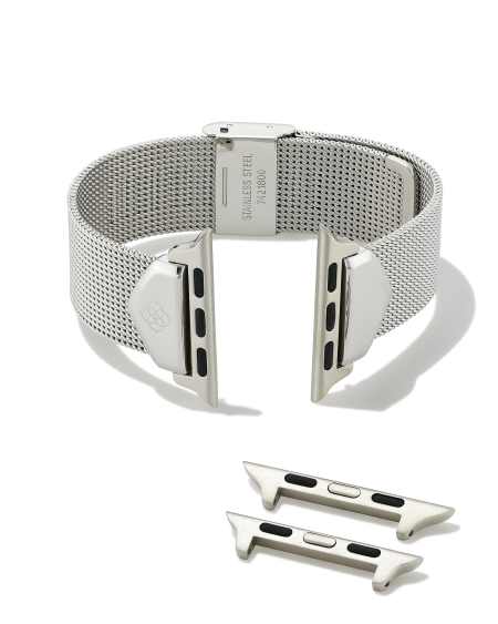 Mia Mesh Watch Band in Silver Stainless Steel