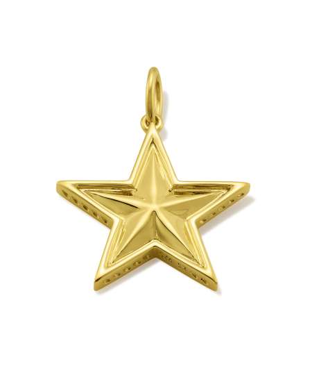 Large Star Charm in 18k Gold Vermeil