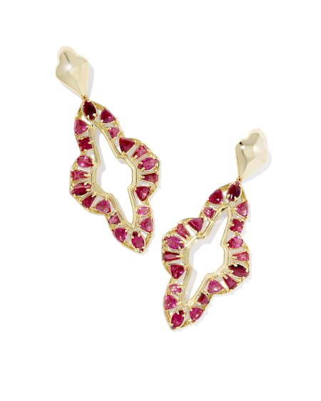 Abbie Gold Crystal Statement Earrings 