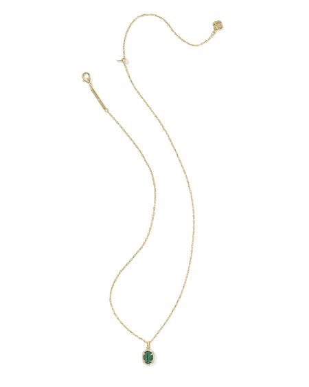 Daphne Gold Crystal Frame Short Pendant Necklace 