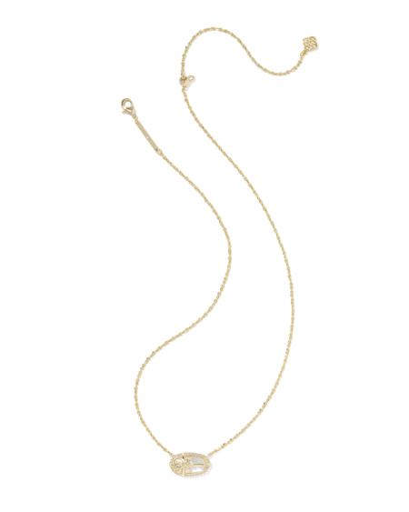 Elisa Bow Gold Short Pendant Necklace