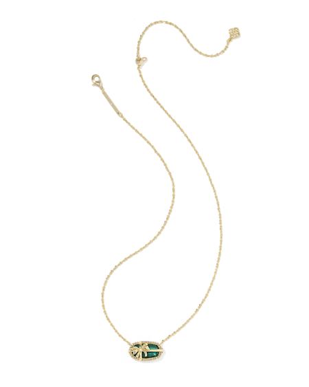 Elisa Bow Gold Short Pendant Necklace