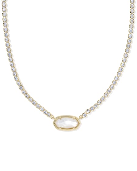Elisa Gold Tennis Necklace 