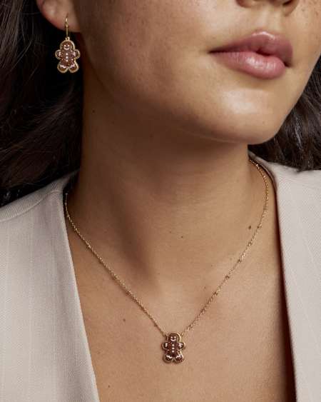Gingerbread Short Pendant Necklace