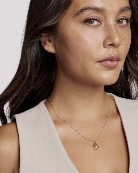 Hamsa Gold Short Pendant Necklace