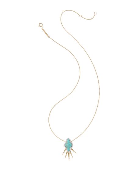 Abbie 14k Yellow Gold Fringe Short Pendant Necklace 