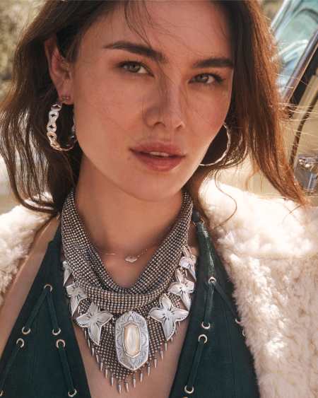 Abbie 14k White Gold Short Pendant Necklace 