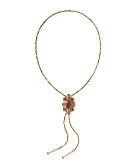 Bria Vintage Gold Bolo Necklace