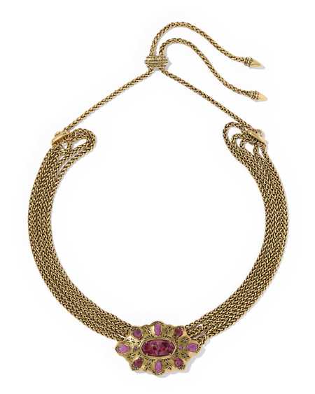 Bria Vintage Gold Statement Necklace