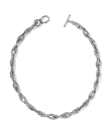 Melina Vintage Silver Link and Chain Necklace