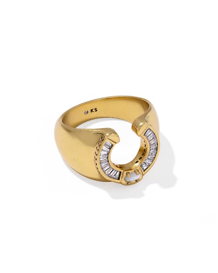 Noble Horseshoe Vintage Gold Statement Ring