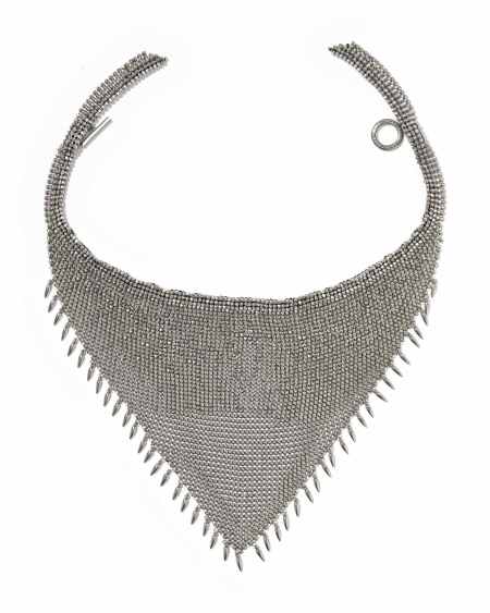 Keziah Vintage Silver Statement Bandana Necklace