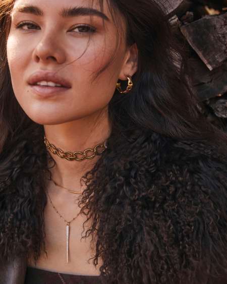 Keziah Vintage Gold Small Hoop Earrings