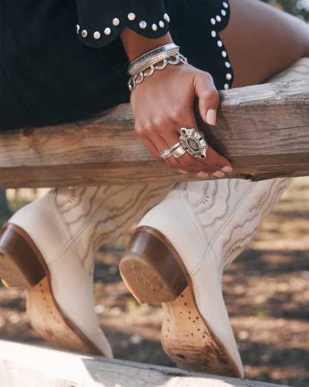 Terra Ring Set of 3 in Vintage Silver