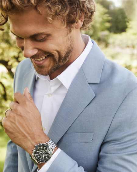 Beck Stainless Steel 44mm Chronograph Watch in Green