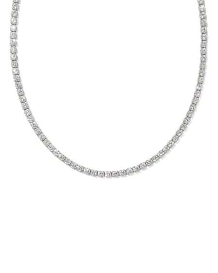 Renee Silver Tennis Necklace