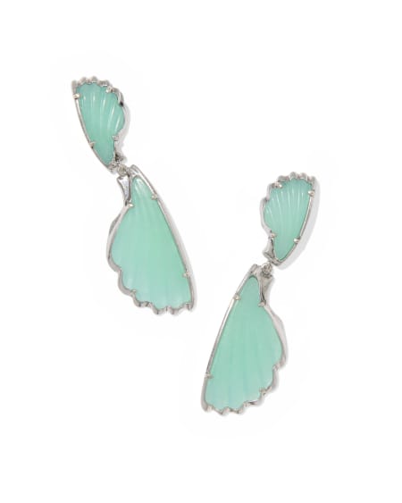 Alexa Vintage Silver Statement Drop Earrings 