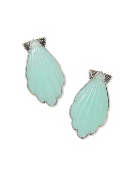 Alexa Vintage Silver Statement Earrings 
