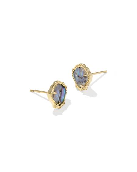 Brynne Shell Gold Stud Earrings 