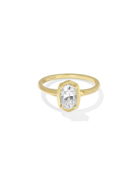 1 ct Lab Grown White Diamond Custom Elisa Statement Ring in 14k Yellow Gold