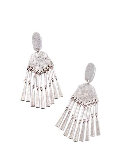 Lynne Statement Earrings in Vintage Silver