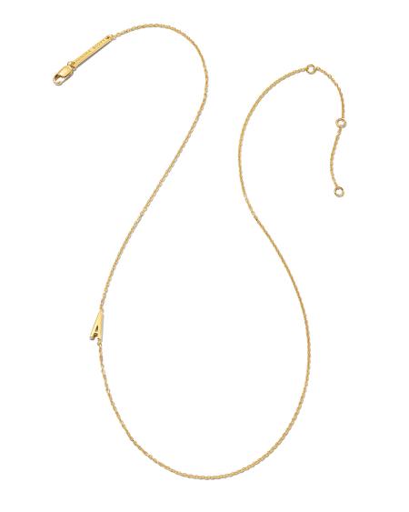 Letter Inline Initial Necklace in 18k Gold Vermeil