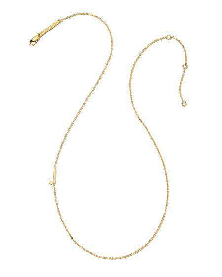 Letter J Inline Initial Necklace in 18k Gold Vermeil
