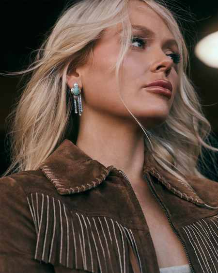 Abbie Oxidized Sterling Silver Fringe Convertible Drop Earrings