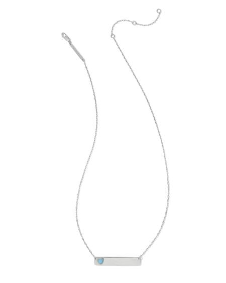 Allison Sterling Silver Enamel Heart Pendant Necklace in Blue