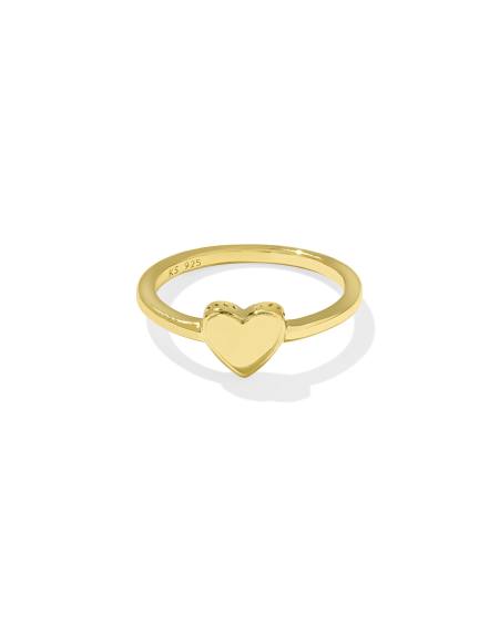 Jasmine Heart Band Ring in 18k Gold Vermeil