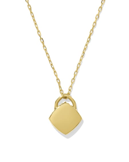 Miles Padlock Necklace in 18k Gold Vermeil