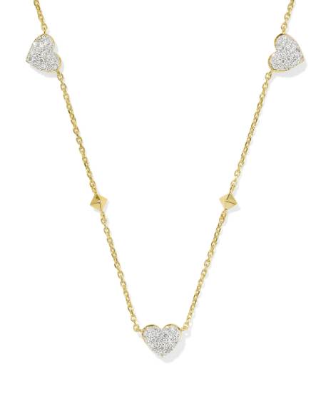 0.21 ct Madeline 14k Yellow Gold Strand Necklace in White Diamond