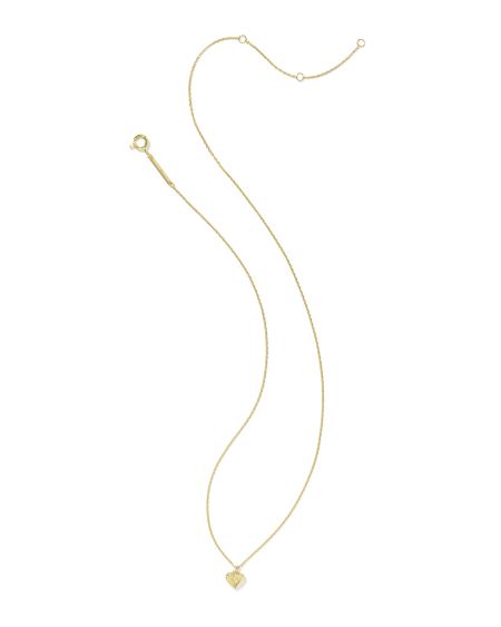 Maleia Metal Heart Necklace in 14k Yellow Gold