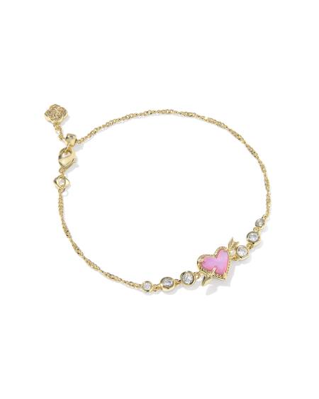 Ari Heart Arrow Gold Tennis Bracelet 