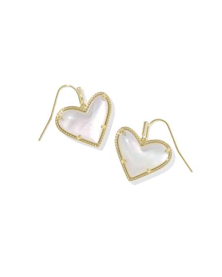 Ari Heart Statement Gold Drop Earrings 