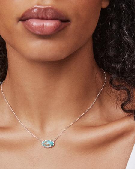 Elisa Sterling Silver Pendant Necklace in Turquoise