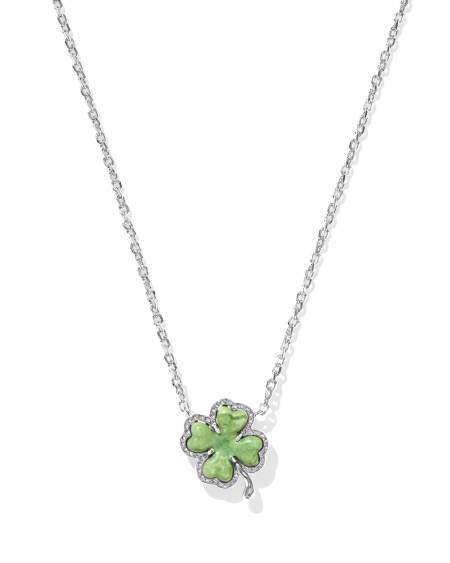 Clover Silver Short Pendant Necklace