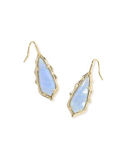 Adriana Scallop Frame Gold Drop Earrings 