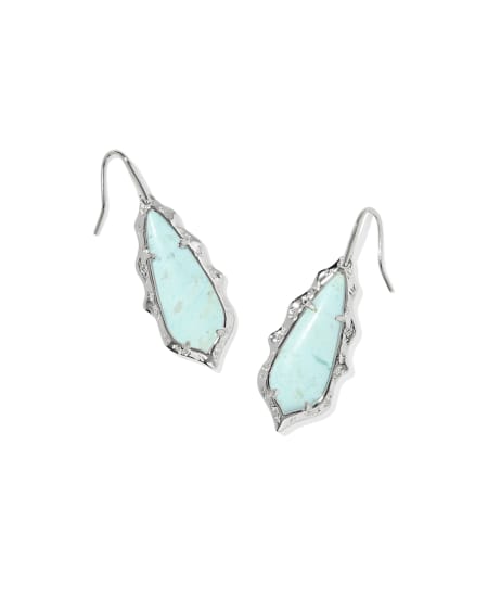 Adriana Scallop Frame Silver Drop Earrings 