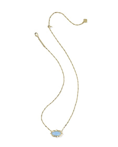 Elisa Scallop Frame Gold Short Pendant Necklace