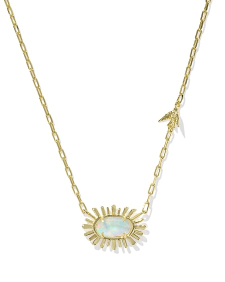 Elisa Bird Gold Short Pendant Necklace
