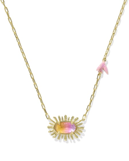 Elisa Bird Gold Short Pendant Necklace