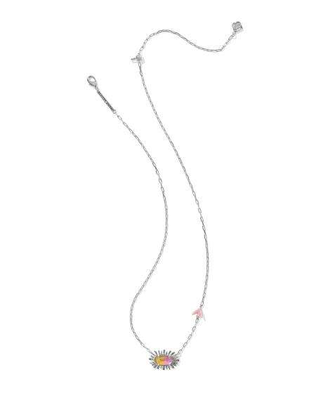 Elisa Bird Silver Short Pendant Necklace