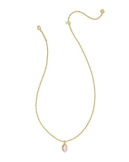 Hallie Gold Short Pendant Necklace