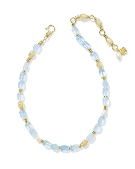 Melody Gold Beaded Strand Necklace in Freshwater Cultured Pearl