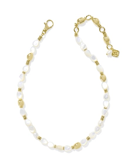Melody Gold Beaded Strand Necklace