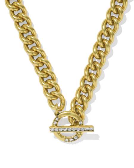 Whitley Chain Necklace in Vintage Gold
